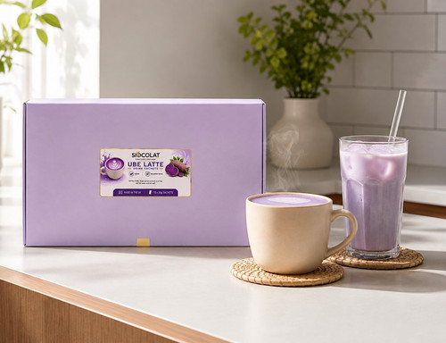 Siocolat ube latte drink - siocolat,