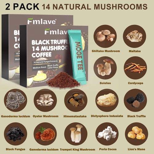 2pack organic mushroom - 14-in-1,