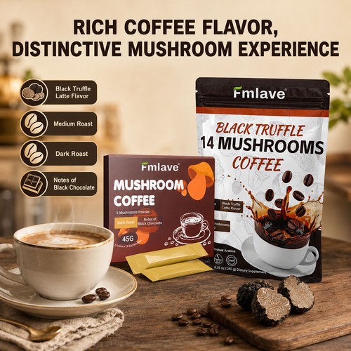 Organic mushroom coffee - organic, lions